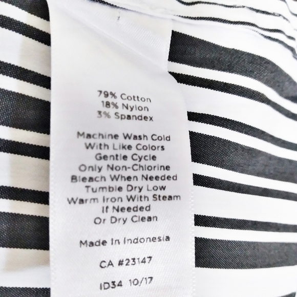 Talbots Side Tie Striped Blouse Small Petite - Picture 7 of 8